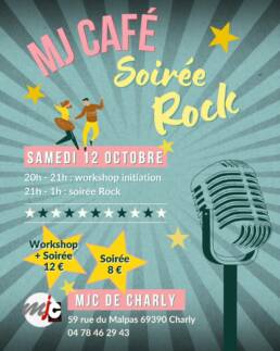 Affiche de la soirée Rock à Charly 12 Octobre 2024